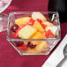 A Libbey glass bowl with a close-up of fruit.