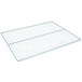 A white wire rack for an Avantco back bar refrigerator on a white background.
