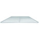 A white metal shelf for an Avantco back bar refrigerator.
