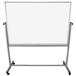 Luxor MB6040WW 60 inch x 40 inch Double-Sided Whiteboard with Aluminum Frame and Stand