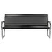 Commercial Zone 725001 Skyline Series 4' Black and Stainless Steel Indoor / Outdoor Bench