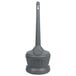 A gray metal Commercial Zone Smokers' Outpost cigarette receptacle with a lid.