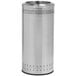Commercial Zone 781829 Precision 25 Gallon Imprinted Stainless Steel Trash Receptacle and Open Top Lid Set