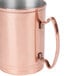 A Libbey copper Moscow Mule mug with a handle.