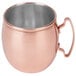 A Libbey copper Moscow Mule mug with a handle.