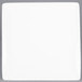 A Libbey Ultra Bright White square porcelain plate with a white background.