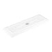 A rectangular, ultra bright white porcelain tray with a coupe design.