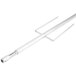 An Optimal Automatics aluminum skewer with a built-in silver metal fork.