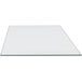 A clear square glass surface with a black border.