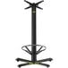 A black FLAT Tech bar height table base with a round metal foot ring.