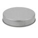 A Chicago Metallic round aluminized steel cake pan with a lid.