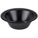 A Dart black laminated foam bowl with a rim.