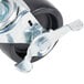 A 3 5/8" swivel stem caster with a black wheel and metal handle.