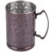 A World Tableware hammered antique copper metal Moscow Mule mug with a handle.