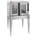 A large stainless steel Blodgett convection oven with glass doors.