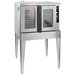 A large stainless steel Blodgett convection oven with glass doors on a white background.