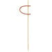 A Tablecraft bamboo pick with a wooden handle.