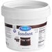 A white container of Satin Ice 5 lb. Dark Chocolate Rolled Fondant Icing with a label.