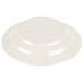 A white bowl with a curved edge.