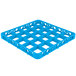 A blue plastic grid with 25 square compartments.