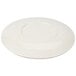 A white Carlisle melamine salad plate with a round edge.