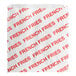 A white Carnival King French fry bag with red text.