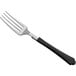 A Visions heavy weight plastic fork with a black handle.