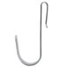 A silver hook with a metal handle.