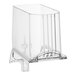 A clear plastic Stoelting 3 gallon replacement bowl with a clear lid.