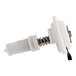 A white plastic Stoelting spigot assembly with a metal screw.