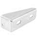 A silver metal Avantco top right hinge with holes.