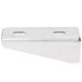 A metal bracket with holes on a white background.