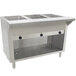 An Advance Tabco stainless steel electric hot food table with three sealed wells.