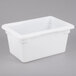 A white Poly ice transport tote with a lid.