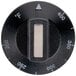 A black dial with white text for a Cooking Performance Group fryer thermostat.