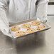 a tray of cookies on a baking sheet