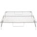 An Optimal Automatics metal rack with a charcoal grill on top.