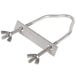 A pair of metal clamps with screws.