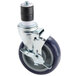 A Blodgett 5" caster stem set with a black rubber wheel.