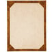 8 1/2" x 11" brown rectangular frame with a marble border.