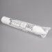 A white poly bag with black text containing a tube of white paper cone cups.