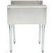 A stainless steel Eagle Group insulated underbar ice chest on legs.