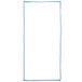 A white rectangular vinyl magnetic door gasket with blue lines.