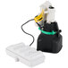 A white, black, and green GOJO CXi touchless hand soap dispenser with wires.
