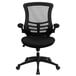 A Flash Furniture black office chair with mesh back and arms.