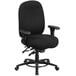 A Flash Furniture black office chair with black arms.