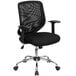 A Flash Furniture black mesh office chair with a mesh back.