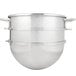 A large silver Hobart stainless steel bowl with handles.