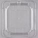 A clear plastic container with a Carlisle StorPlus lid on top.