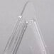 A clear plastic triangle lid with a few thin strips.